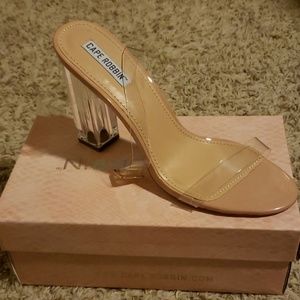 ❤ Clear Block Heels ❤